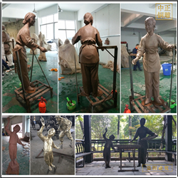 蠶農人物雕塑制作廠家 